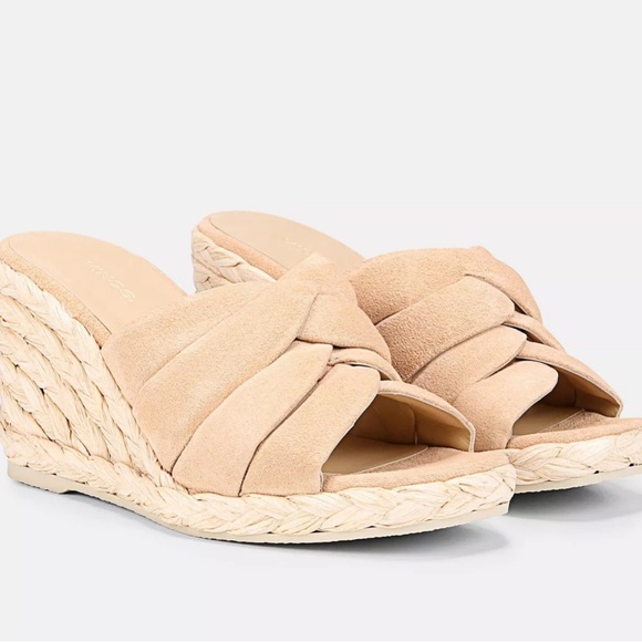 Vince Gilian Suede Wedge Sandal with added rubber soles. Very good condition. - Picture 1 of 12